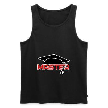 maître enseignant - Débardeur bio Premium Homme - noir - Devant - Michal (187cm)