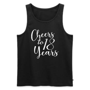 Prost auf 18 Jahre 18. Geburtstag - Männer Premium Bio Tank Top - Schwarz - Vorne - Michal (187cm)