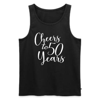 Prost auf 50 Jahre 50. Geburtstag - Männer Premium Bio Tank Top - Schwarz - Vorne - Michal (187cm)