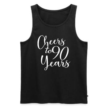 Prost auf 90 Jahre 90. Geburtstag - Männer Premium Bio Tank Top - Schwarz - Vorne - Michal (187cm)