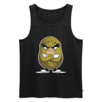 Kiwi - Männer Premium Bio Tank Top - Schwarz - Vorne - Michal (187cm)
