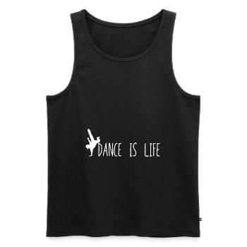 Tanzen Lebensstil - Männer Premium Bio Tank Top - Schwarz - Vorne - Michal (187cm)