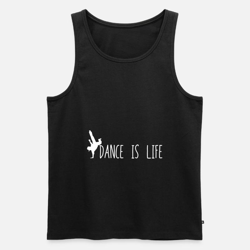 Tanzen Lebensstil - Männer Premium Bio Tank Top - Schwarz