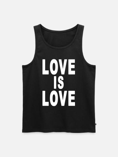 Love is love white - Men's Premium Organic Tank Top - black