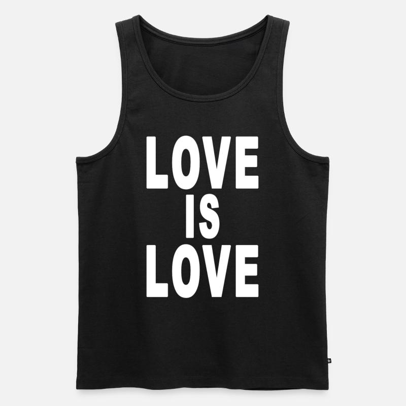 L’amour est l’amour blanc - Débardeur bio Premium Homme - noir