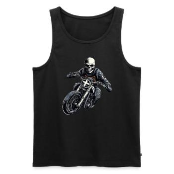 Squelette de moto - Débardeur bio Premium Homme - noir - Devant - Michal (187cm)
