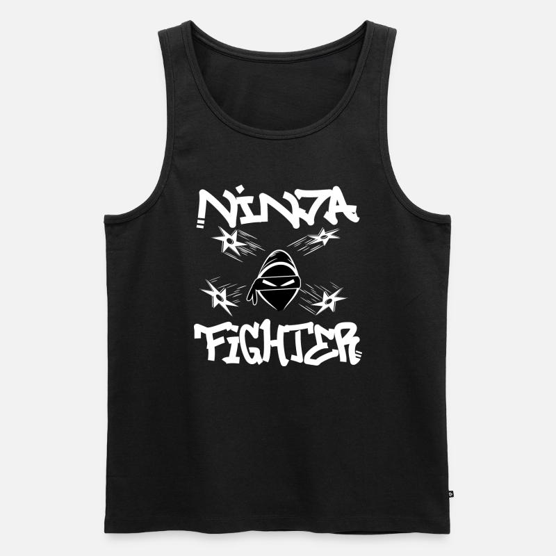 Ninja Fighter - Männer Premium Bio Tank Top - Schwarz