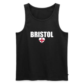 Bristol England Englische Flagge Engländer - Männer Premium Bio Tank Top - Schwarz - Vorne - AI Model Male 178 light (178cm)