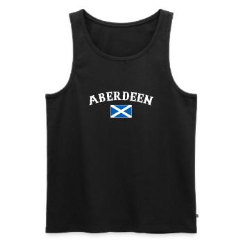 Aberdeen Scotland Scotland Flag Scottish - Men's Premium Organic Tank Top - black - Front - AI Model Male 178 light (178cm)