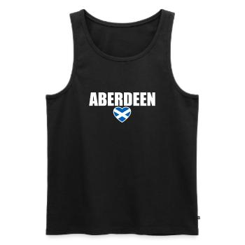 Aberdeen Scotland Scotland Flag Scottish - Men's Premium Organic Tank Top - black - Front - AI Model Male 178 light (178cm)