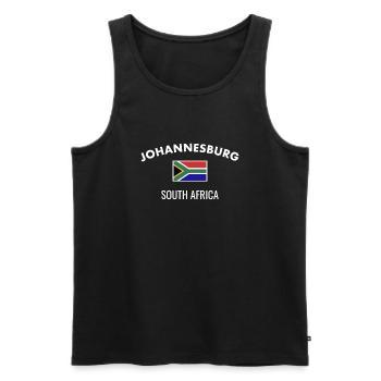 Johannesburg South Africa South African Flag - Men's Premium Organic Tank Top - black - Front - Michal (187cm)