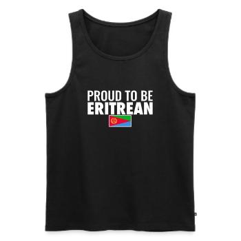 Proud To Be Eritrean Eritrea Eritrean Flag - Men's Premium Organic Tank Top - black - Front - AI Model Male 178 light (178cm)