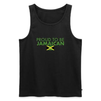 Fier d’être jamaïcain Drapeau jamaïcain de la Jamaïque - Débardeur bio Premium Homme - noir - Devant - Michal (187cm)