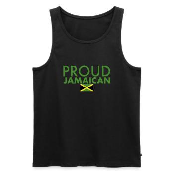 Proud Jamaican Jamaica Jamaican Flag - Men's Premium Organic Tank Top - black - Front - AI Model Male 178 light (178cm)