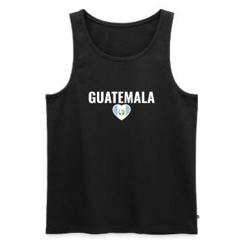 Guatemala Drapeau guatémaltèque - Débardeur bio Premium Homme - noir - Devant - AI Model Male 178 light (178cm)