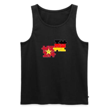 Vietnam Germany Flag German Vietnamese - Men's Premium Organic Tank Top - black - Front - Michal (187cm)