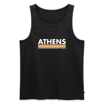 Athens Greece Greek Greek - Men's Premium Organic Tank Top - black - Front - AI Model Male 178 light (178cm)