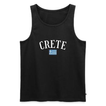 Crete Griechenland Griechische Flagge Grieche - Männer Premium Bio Tank Top - Schwarz - Vorne - AI Model Male 178 light (178cm)