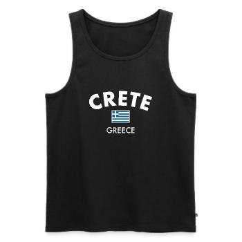 Crete Griechenland Griechische Flagge Grieche - Männer Premium Bio Tank Top - Schwarz - Vorne - AI Model Male 178 light (178cm)