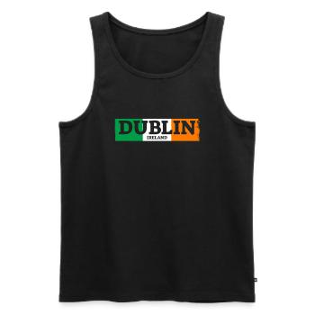 Dublin Ireland Ireland Irish Flag Proud Irishman - Men's Premium Organic Tank Top - black - Front - Michal (187cm)