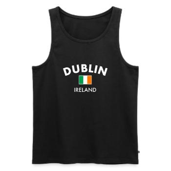 Dublin Ireland Irland Irische Flagge Stolzer Ire - Männer Premium Bio Tank Top - Schwarz - Vorne - Michal (187cm)