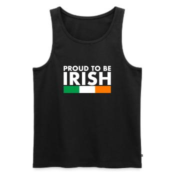 Fier d’être irlandais Drapeau irlandais - Débardeur bio Premium Homme - noir - Devant - Michal (187cm)