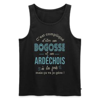 Ardéchois cadeau ardéche ardeche ardechois - Débardeur bio Premium Homme - noir - Devant - Michal (187cm)