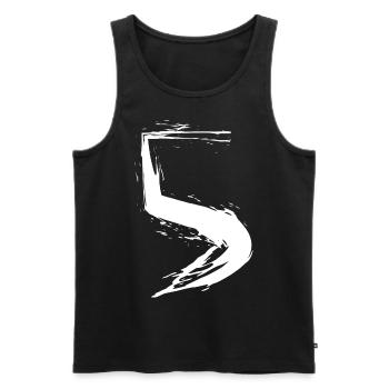 Lieblingszahl Nummer Zahl 5 Fünf Vektor Geschenk - Men's Premium Organic Tank Top - black - Front - Michal (187cm)