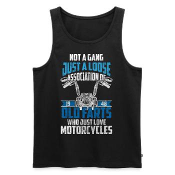 Moto Chopper Husqvarna Motocross - Débardeur bio Premium Homme - noir - Devant - AI Model Male 178 light (178cm)