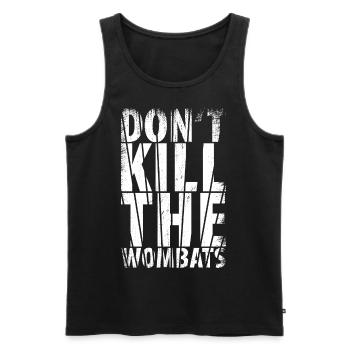 Wombats australisches Beuteltier - Männer Premium Bio Tank Top - Schwarz - Vorne - AI Model Male 178 light (178cm)