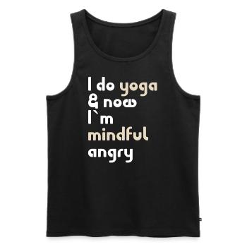 YOGA - Männer Premium Bio Tank Top - Schwarz - Vorne - Michal (187cm)