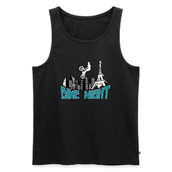 Fahrradnacht in Paris - Männer Premium Bio Tank Top - Schwarz - Vorne - AI Model Male 178 light (178cm)