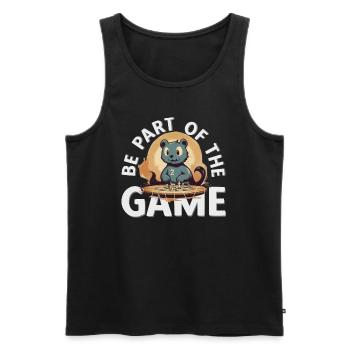 Boardgamer - Be part of the game - Men's Premium Organic Tank Top - black - Front - AI Model Male 178 light (178cm)
