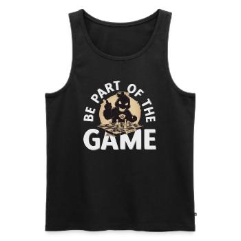 Boardgamer - Faites partie du jeu - Débardeur bio Premium Homme - noir - Devant - AI Model Male 178 light (178cm)