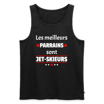 Les meilleurs parrains sont jet-skieurs, noël - Débardeur bio Premium Homme - noir - Devant - Michal (187cm)
