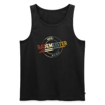 Bademeister Rettungsschwimmer Schwimmmeister - Männer Premium Bio Tank Top - Schwarz - Vorne - Michal (187cm)