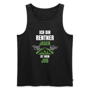 Jäger Jagen Rentner Ruhestand - Männer Premium Bio Tank Top - Schwarz - Vorne - Michal (187cm)