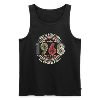 1968 né Vintage Retro 55e anniversaire - Débardeur bio Premium Homme - noir - Devant - Michal (187cm)