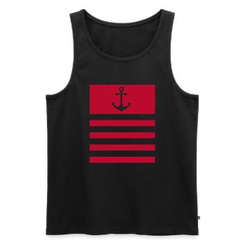 Anchor Maritime Sea Sailing - Men's Premium Organic Tank Top - black - Front - AI Model Male 178 light (178cm)