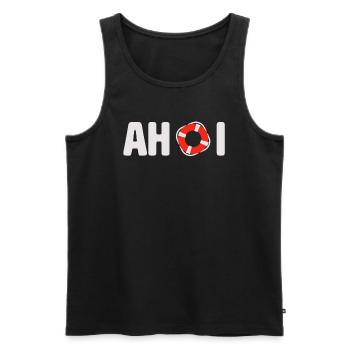 Anker Maritime Meer Segeln - Männer Premium Bio Tank Top - Schwarz - Vorne - Michal (187cm)