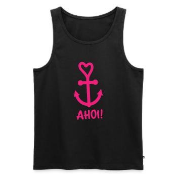 Anker Maritime Meer Segeln - Männer Premium Bio Tank Top - Schwarz - Vorne - Michal (187cm)