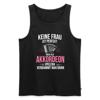Ziehharmonika Steirische Harmonika Akkordeon - Männer Premium Bio Tank Top - Schwarz - Vorne - Michal (187cm)