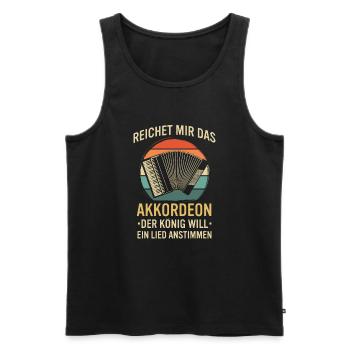 Ziehharmonika Steirische Harmonika Akkordeon - Männer Premium Bio Tank Top - Schwarz - Vorne - Michal (187cm)