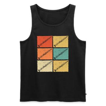 Clarinet Clarinet player Clarinetist - Men's Premium Organic Tank Top - black - Front - Michal (187cm)
