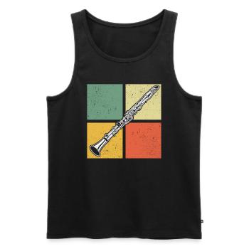 Clarinet Clarinet player Clarinetist - Men's Premium Organic Tank Top - black - Front - Michal (187cm)