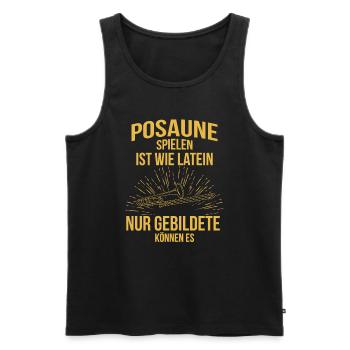 Posaune Posaunenspieler Posaunist - Männer Premium Bio Tank Top - Schwarz - Vorne - Michal (187cm)