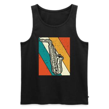 Saxophone Saxophoniste Saxophoniste - Débardeur bio Premium Homme - noir - Devant - Michal (187cm)