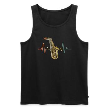 Saxophone Saxophoniste Saxophoniste - Débardeur bio Premium Homme - noir - Devant - Michal (187cm)