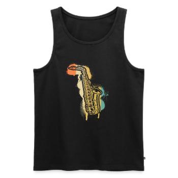 Saxophone Saxophoniste Saxophoniste - Débardeur bio Premium Homme - noir - Devant - Michal (187cm)