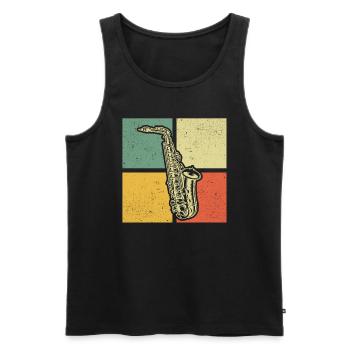 Saxophone Saxophoniste Saxophoniste - Débardeur bio Premium Homme - noir - Devant - Michal (187cm)